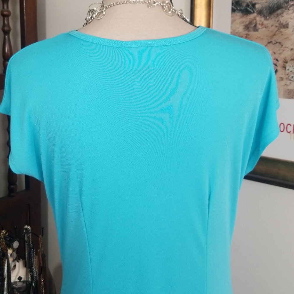 Casual Living blue V neck dress. Size M - Picture 6 of 12